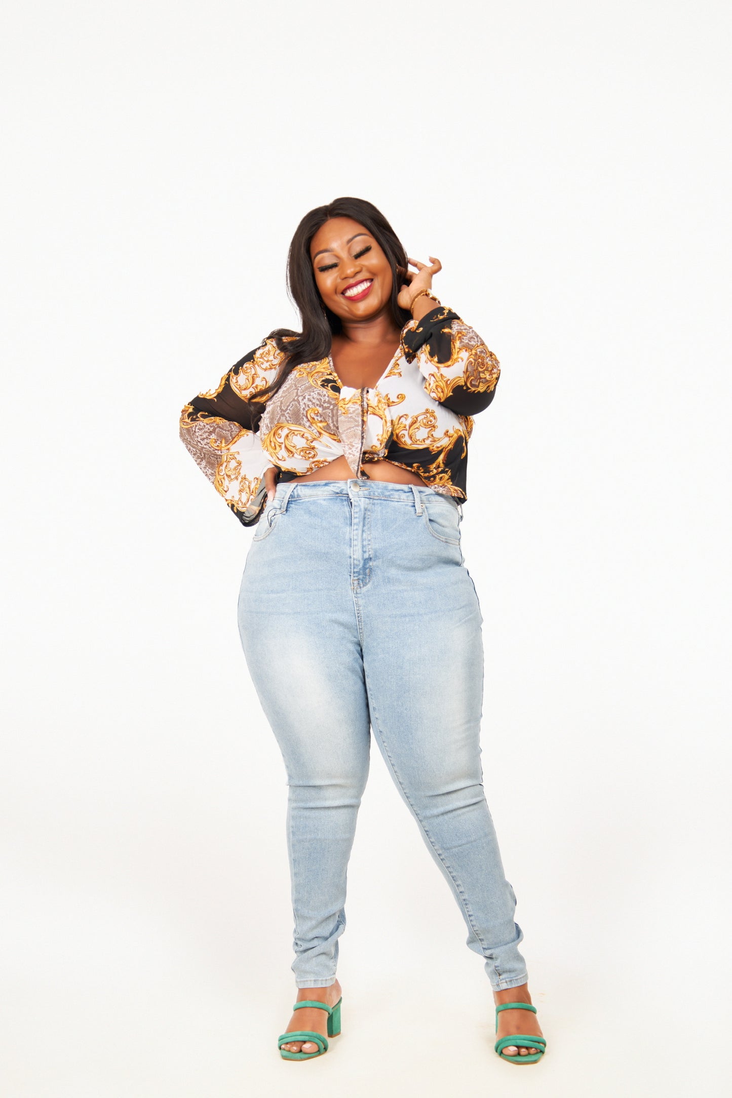 Sculpting High Rise Stretch Skinny Jeans