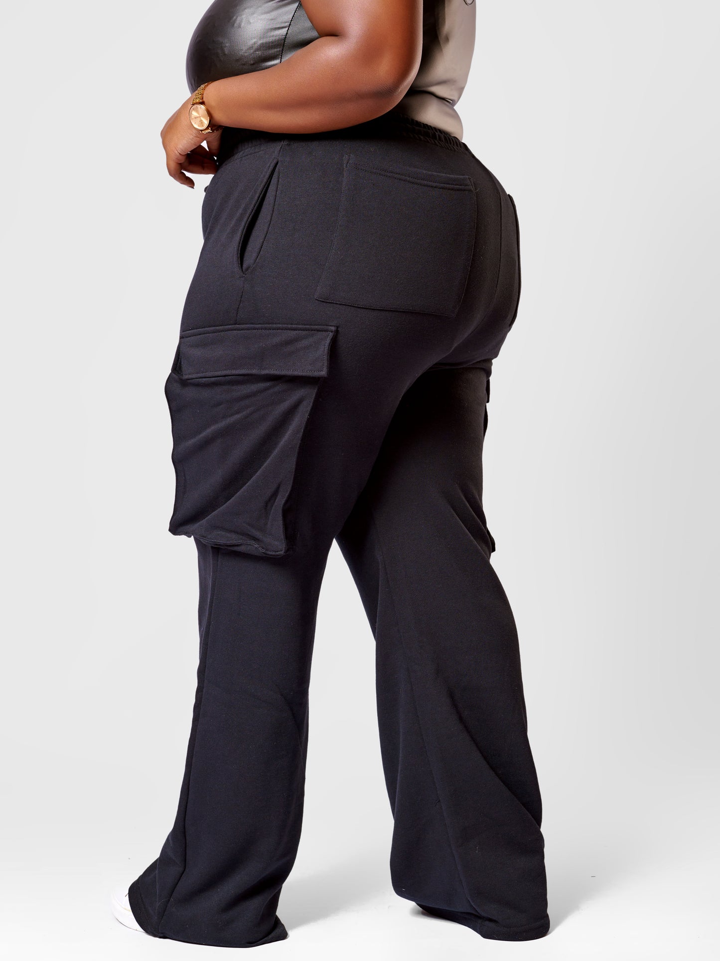 City Chic Wide Leg Cargo Sweatpants