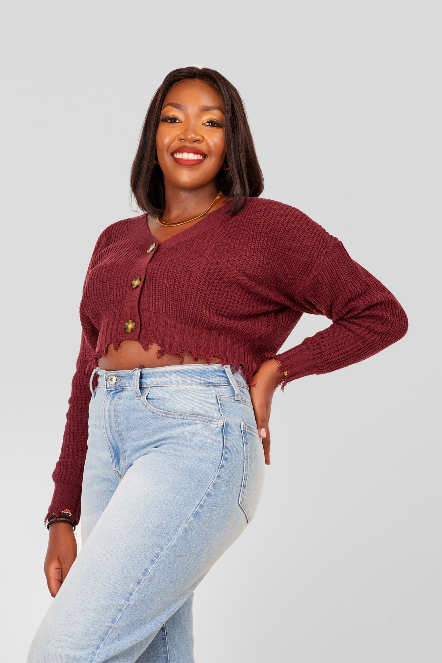 Trendy Cropped Cardigan