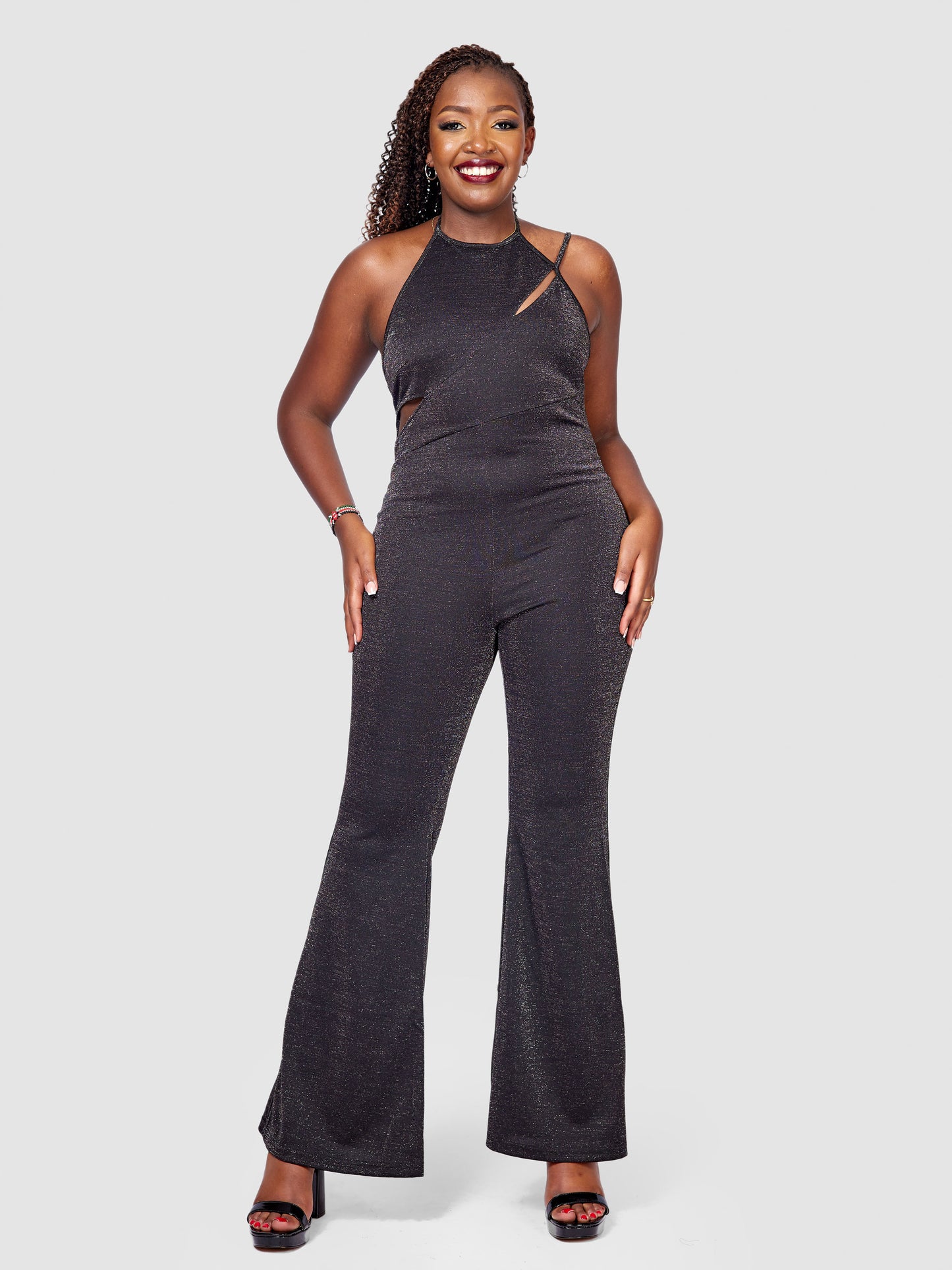 Vibrant Vibes Jumpsuit - Black