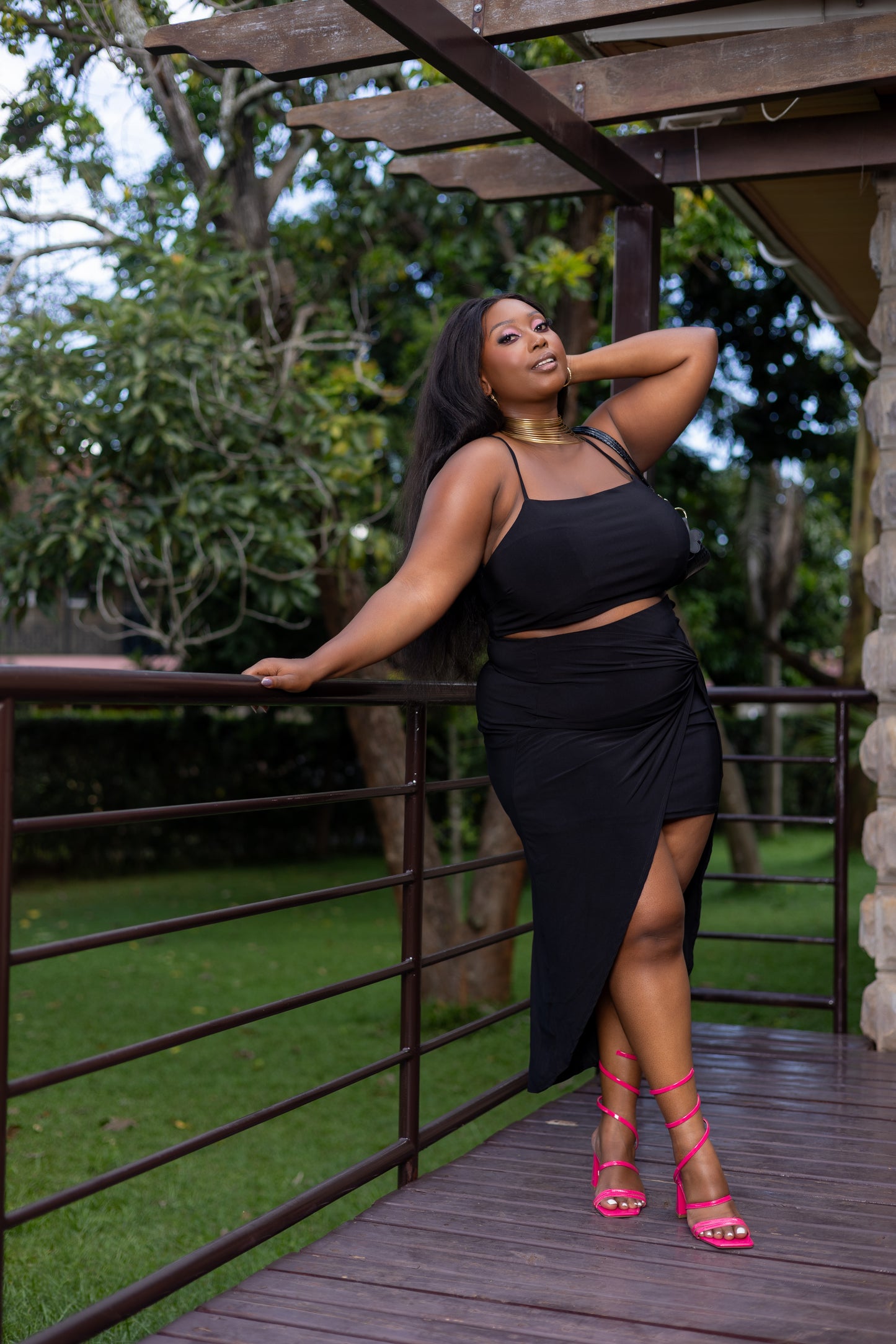 Electric Elegance Skirt Set
