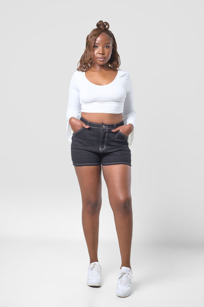 Happy Hour Cargo Shorts - Black