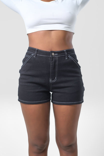 Happy Hour Cargo Shorts - Black