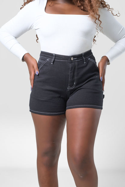 Happy Hour Cargo Shorts - Black