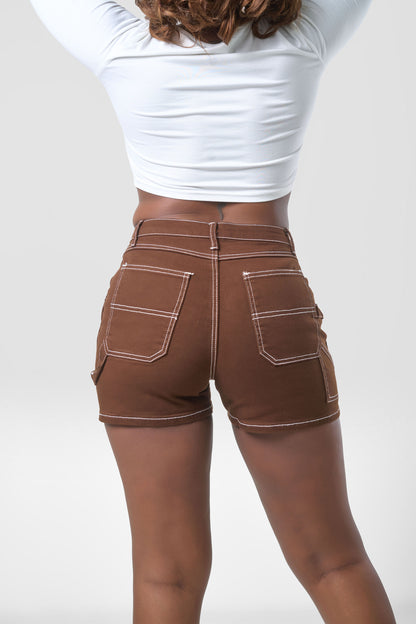 Happy Hour Cargo Shorts - Brown