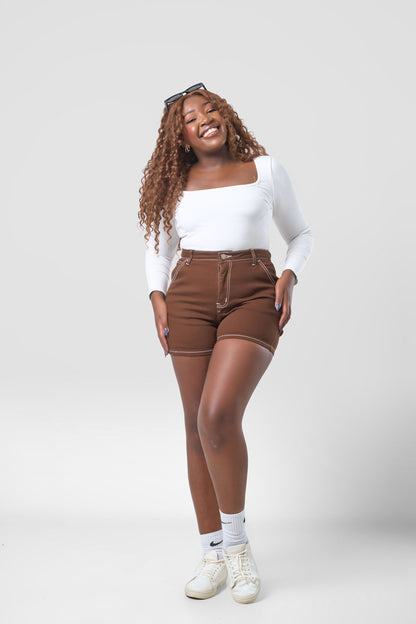 Happy Hour Cargo Shorts - Brown