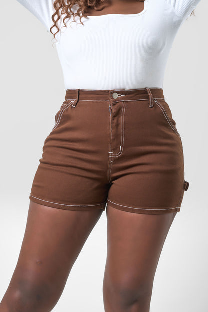 Happy Hour Cargo Shorts - Brown