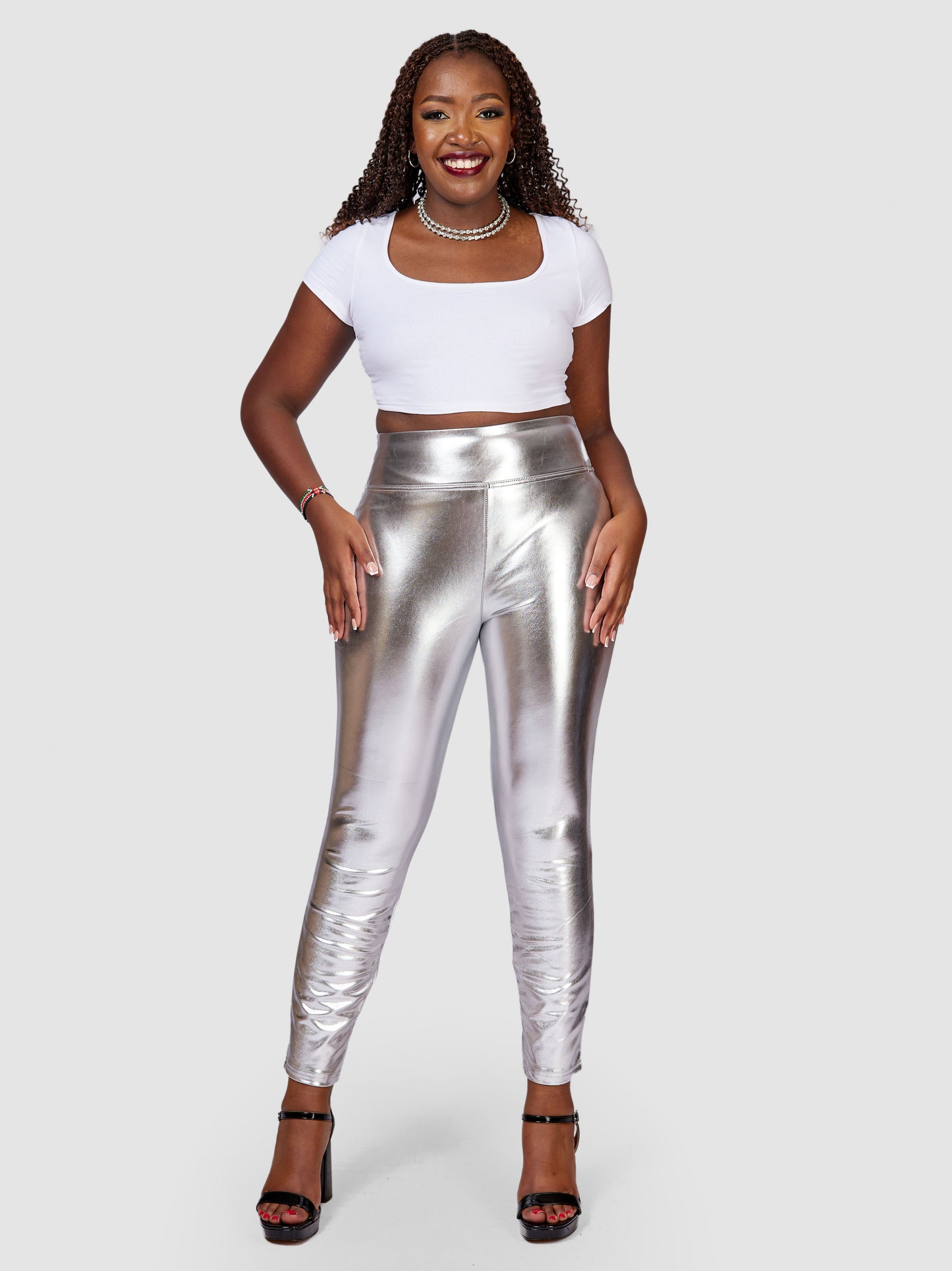 Metallic Magic Leather Leggings