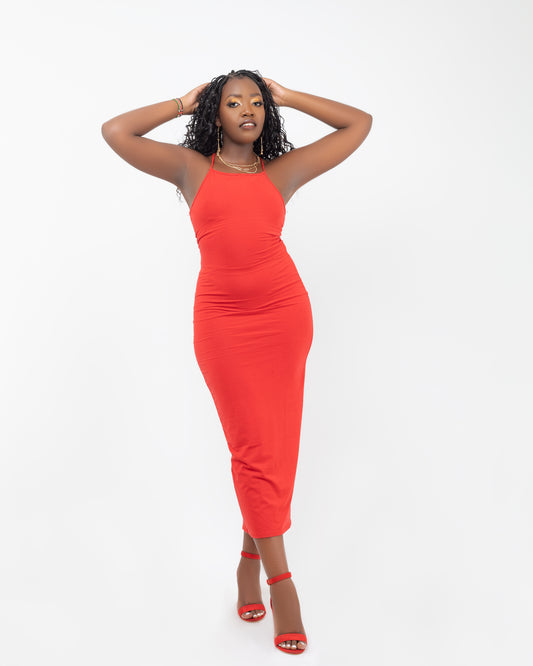 Lace Up Maxi Dress